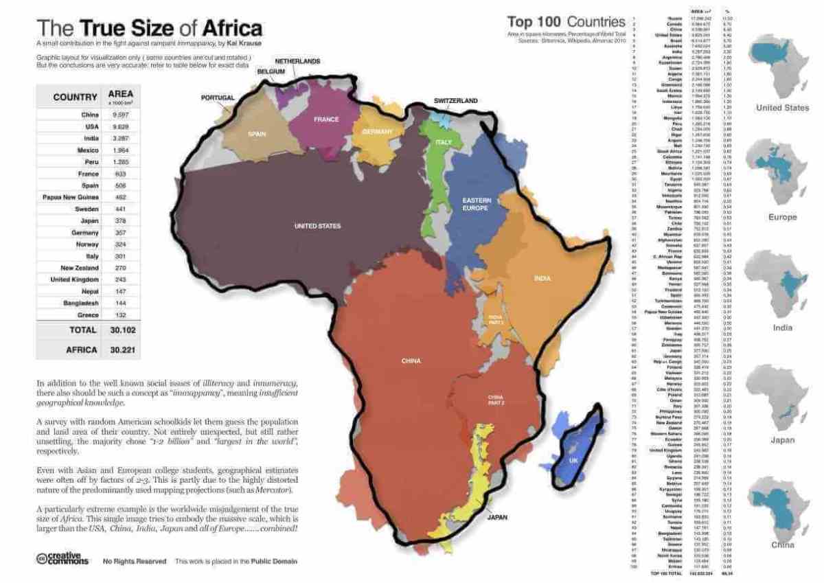 The True Size of Africa
