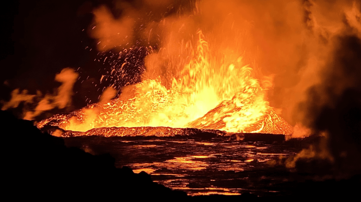 Kilauea’s Dawn Eruption: A Molten Surge Across the Hawaiian Crater