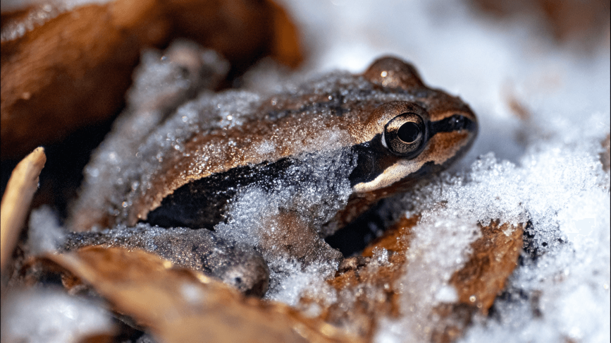 The frozen heartbeat of the Alaskan wood frog